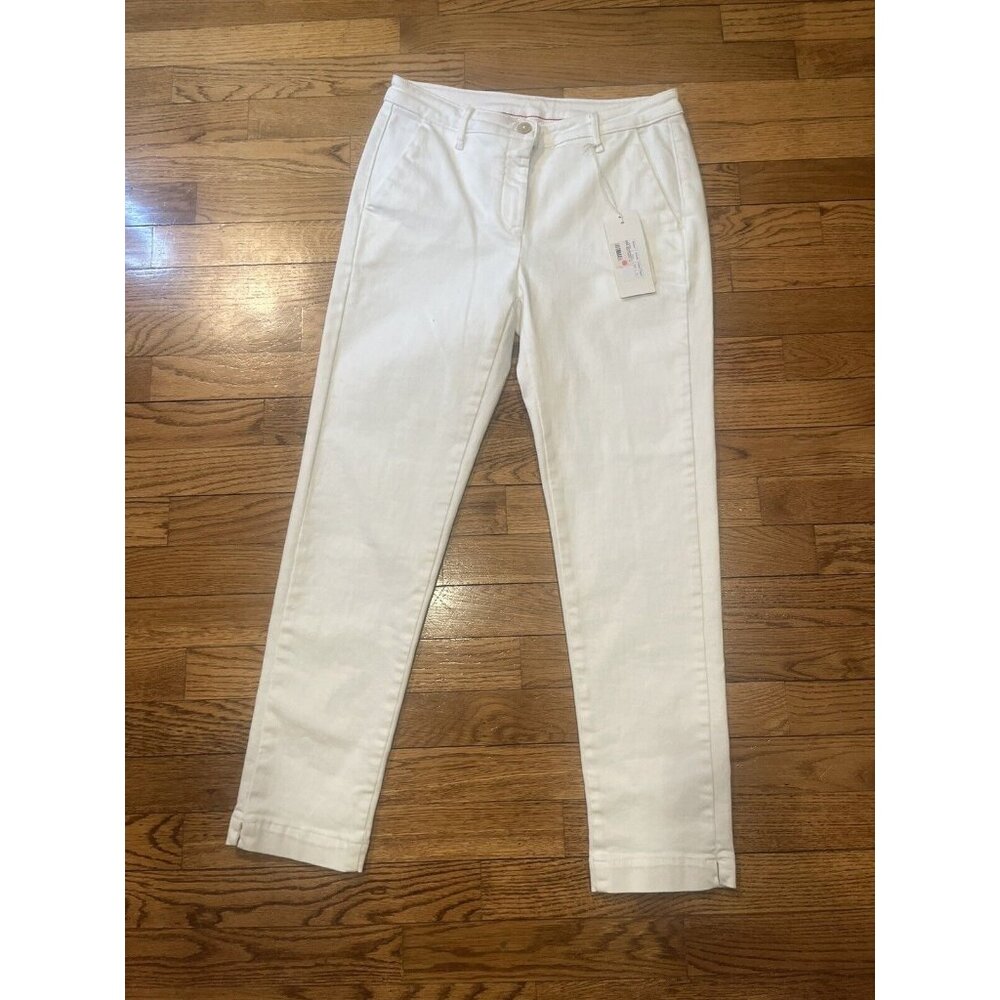 Massimo Alba Women Trousers White Cotton Miori MIGRI5 Size 42 MSRP $300